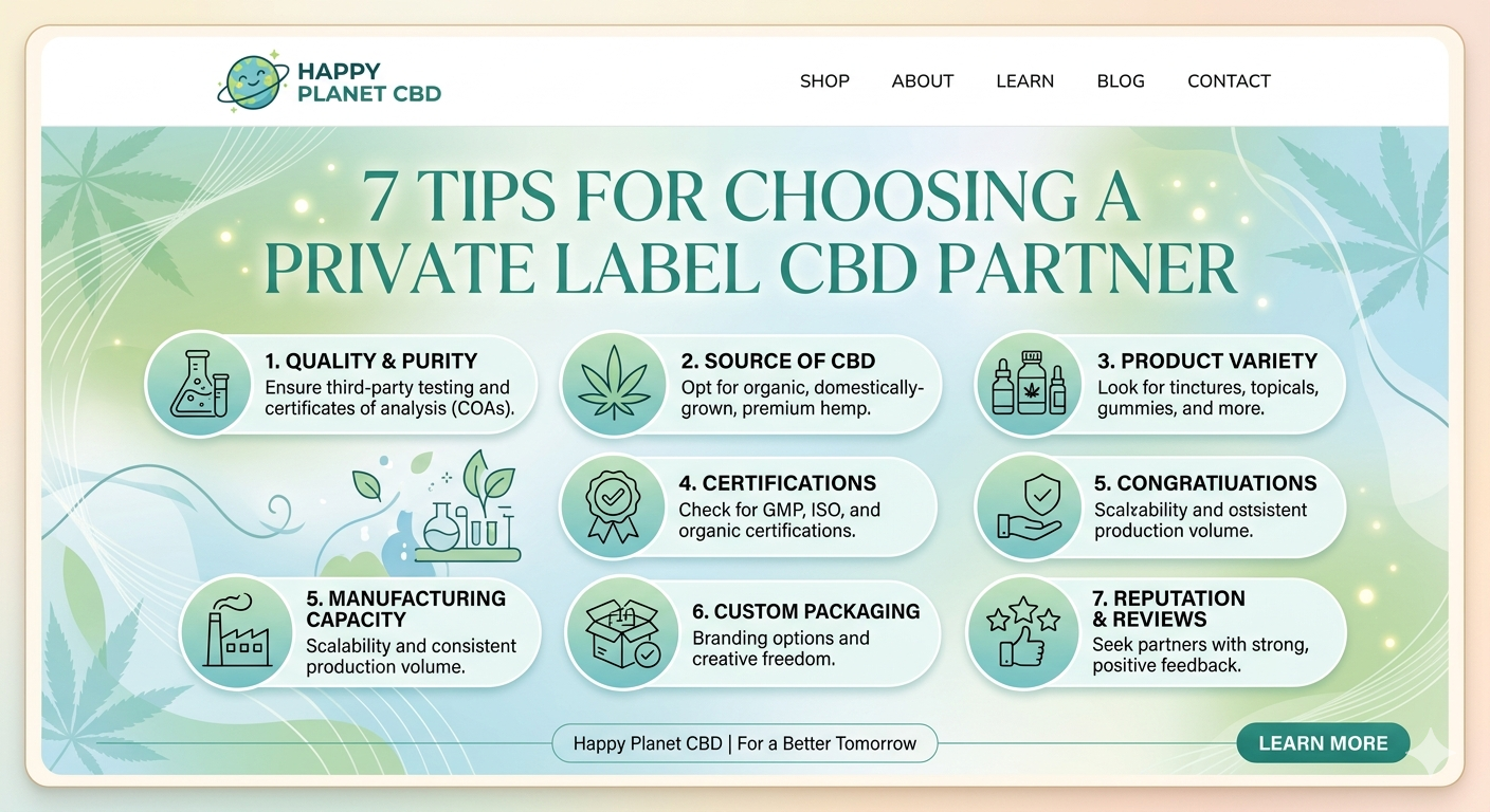 7 Tips for Choosing a Private Label CBD
