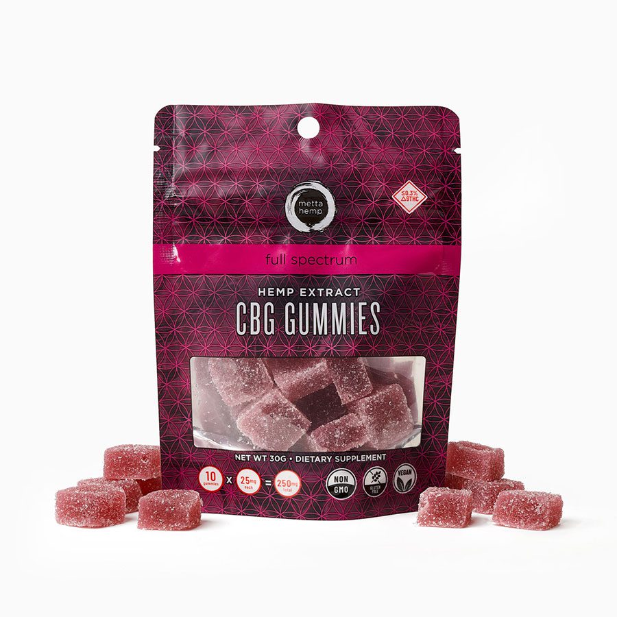 Metta Full-Spectrum CBG Gummies 25mg ea, 10ct