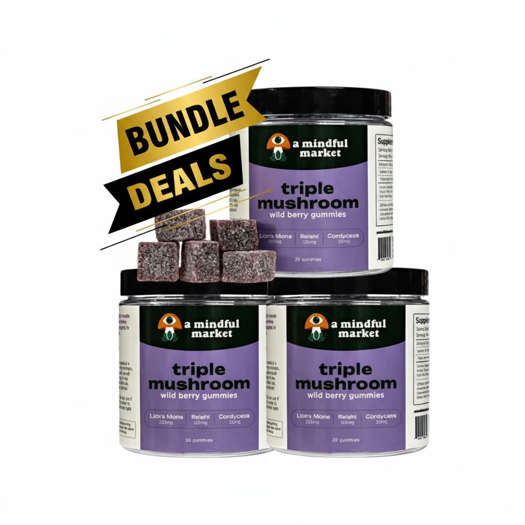 BUNDLE - A Mindful Market Triple Mushroom Gummies x 3